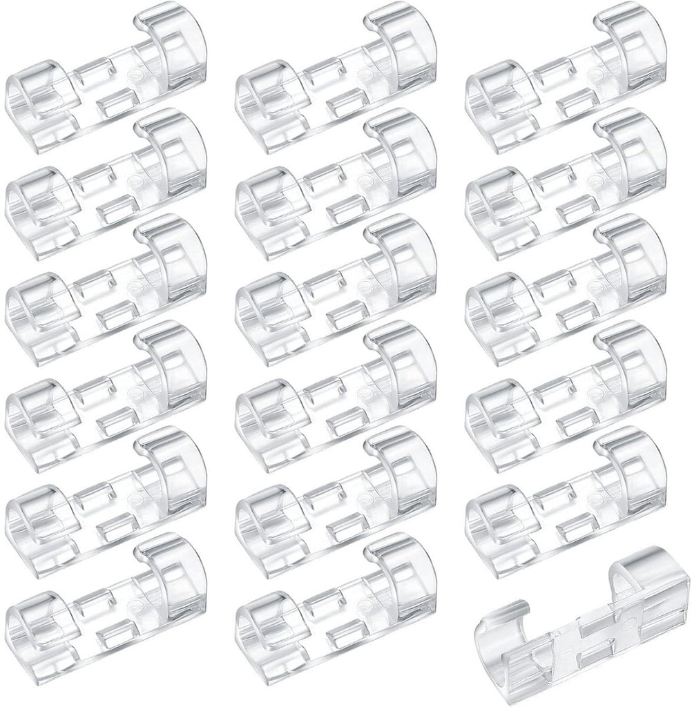 Transparent Cable Clips Self-Adhesive – Cable Organizer – 120 pieces