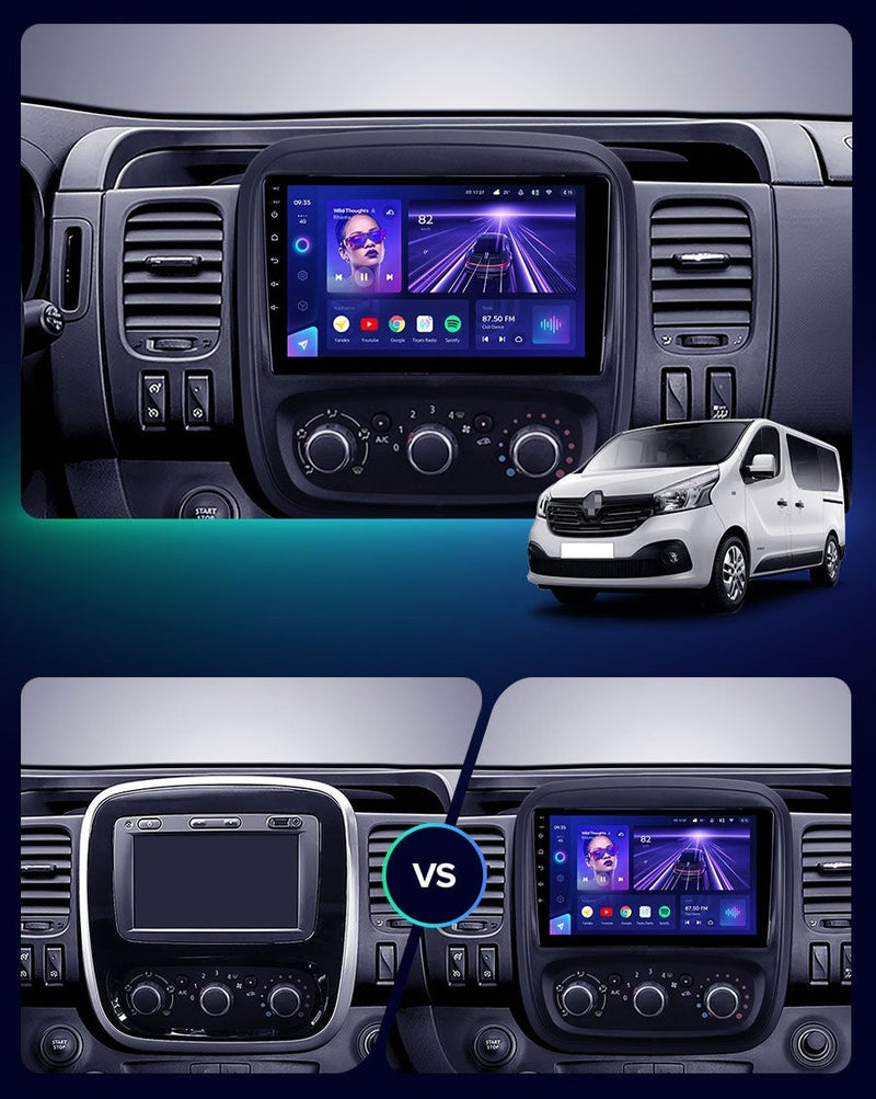 Für Renault Trafic 2014 2015 2016 - 2020 Opel Vivaro Autoradio Multimedia  Video Player Navigation GPS Android